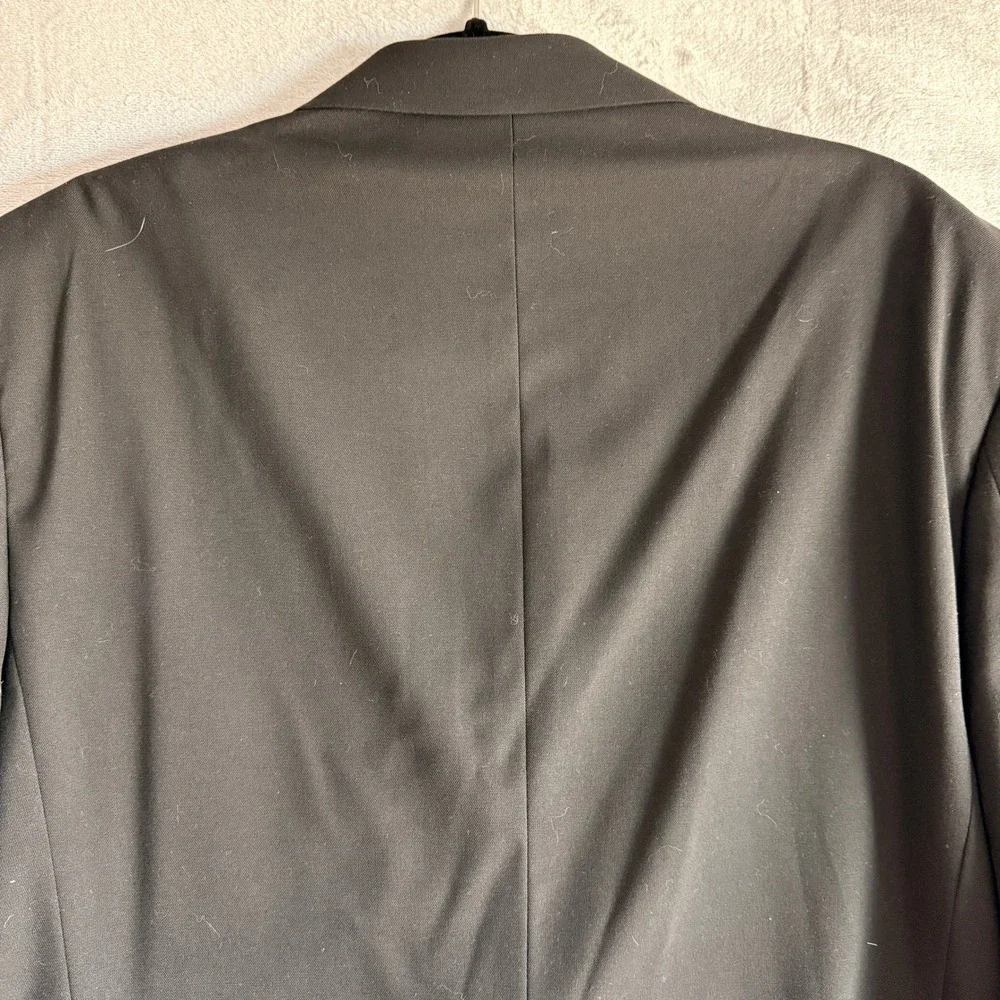 Haggar‎ Men's Black Two Button Classic Fit Blazer Suit Jacket Size 46R